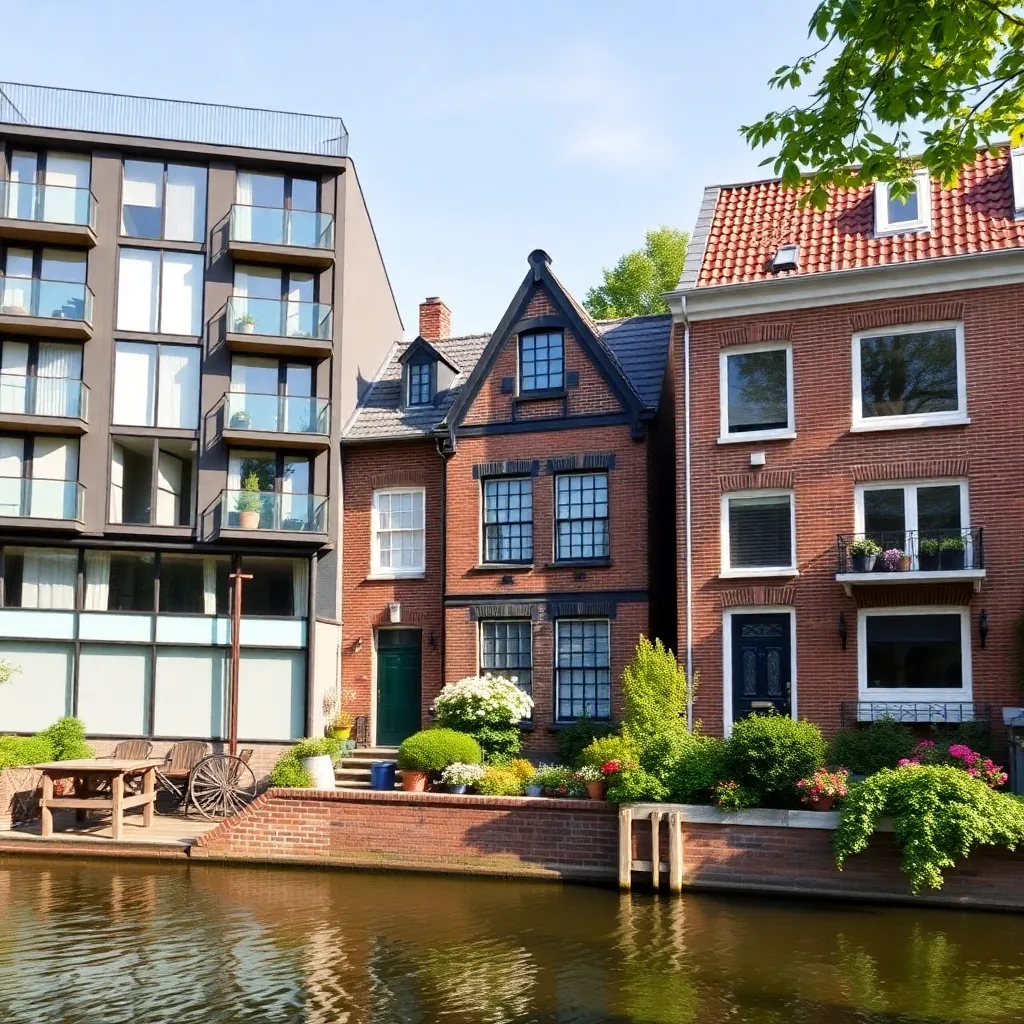 Nederlandse vastgoedportefeuille met verschillende type woningen