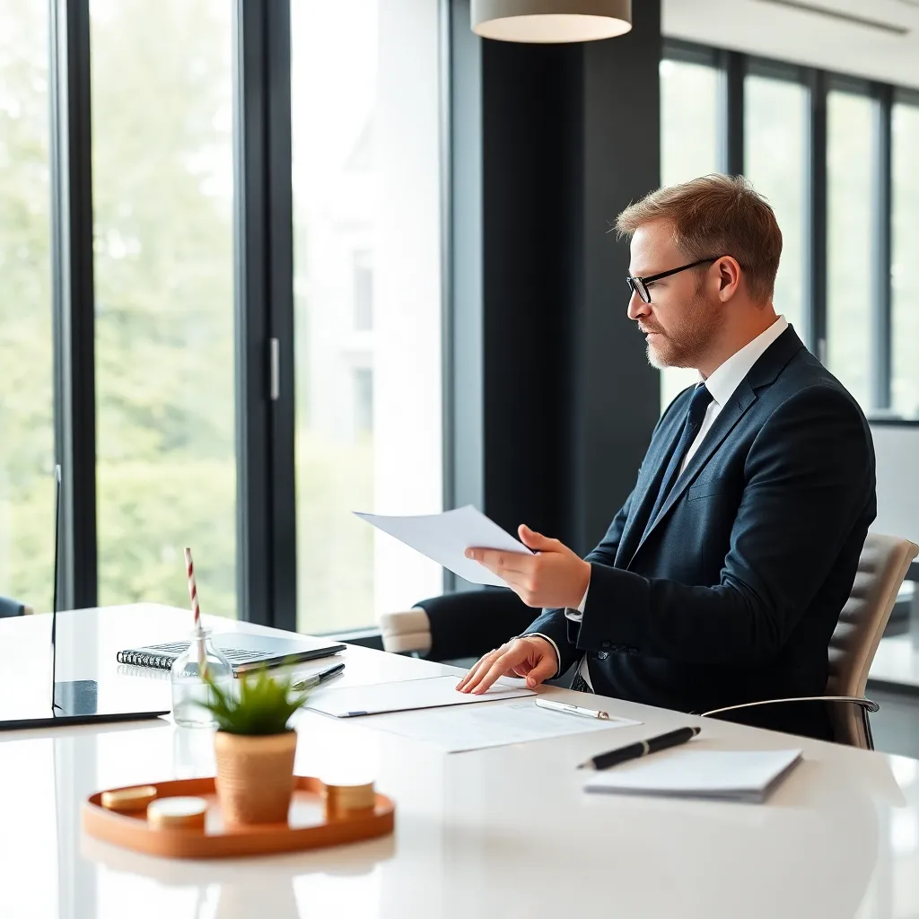 Financieel adviseur die investeringsportfolio bespreekt met client