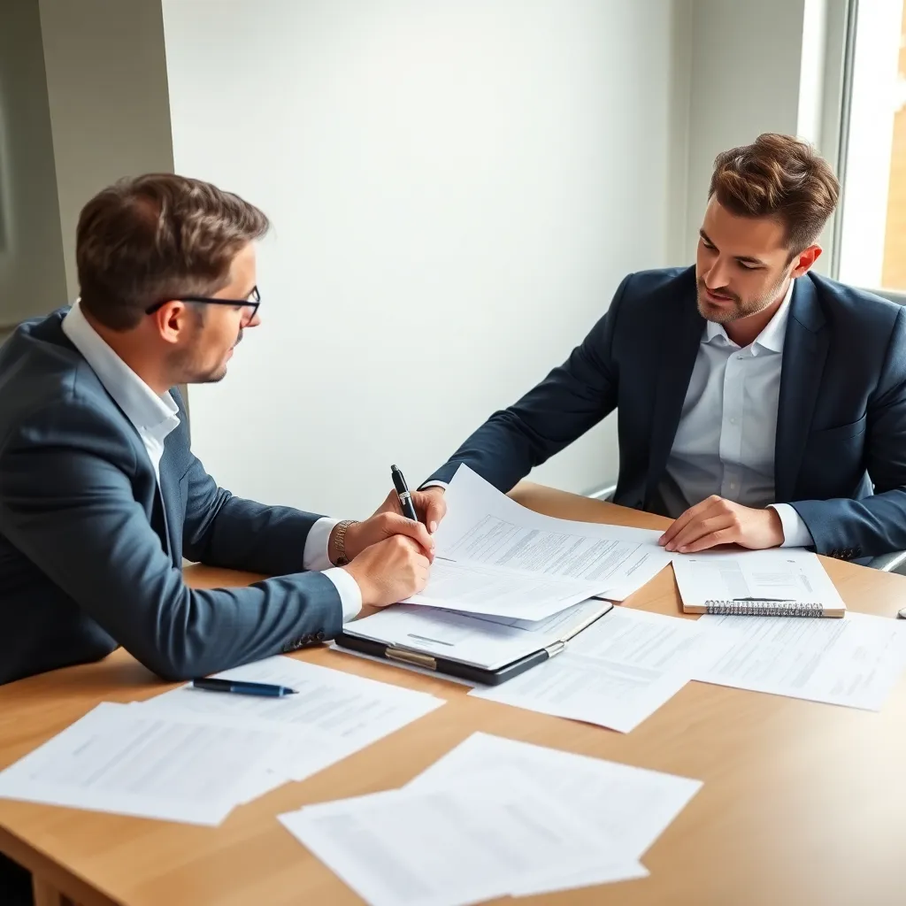 Persoon die belastingstrategieën analyseert met documenten